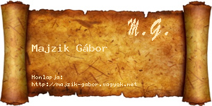 Majzik Gábor névjegykártya